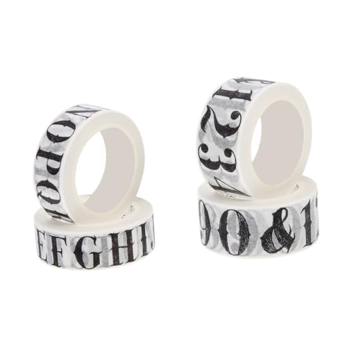 Homoyoyo 4 Rollen Vintage Washi Tape Selbstklebend mit Buchstaben und Zahlen Retro Scrapbook Dekoratives Klebeband für DIY Basteln Geschenke und Partydekorationsideen Homoyoyo 4 Rollen Vintage Washi Tape Selbstklebend mit Buchstaben und Zahlen Retro Scrapbook Dekoratives Klebeband für DIY Basteln Geschenke und Partydekorationsideen von Homoyoyo