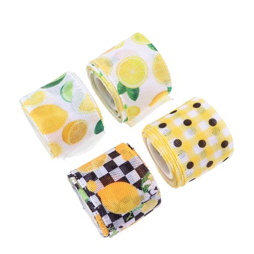 Homoyoyo 4 Rollen Webband Breit Lang Robustes DIY Bastelband für Kleidung Dekoration Geschenkverpackung Farbintensiv Verschleißfest Vielseitig Einsetzbar von Homoyoyo