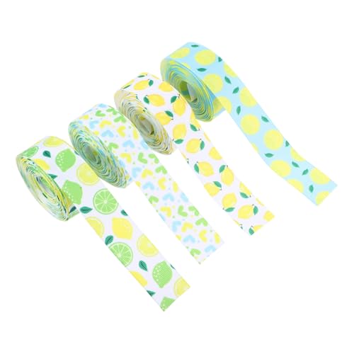 Homoyoyo 4 Rollen Zitronen Motiv Geschenkband DIY Bastelband für Geschenkverpackung Partydekoration Haarschleifen und Kreative DIY Projekte Langlebig Farbintensiv Homoyoyo 4 Rollen Zitronen Motiv Geschenkband DIY Bastelband für Geschenkverpackung Partydekoration Haarschleifen und Kreative DIY Projekte Langlebig Farbintensiv von Homoyoyo