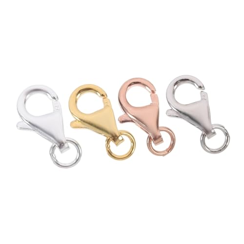 Homoyoyo 4 Sätze DIY Schmuckverschlüsse Lobster Buckle Hummerkarabiner in Silber Roségold mit Binderingen für Halsketten Armbänder Basteln und Schmuckherstellung Homoyoyo 4 Sätze DIY Schmuckverschlüsse Lobster Buckle Hummerkarabiner in Silber Roségold mit Binderingen für Halsketten Armbänder Basteln und Schmuckherstellung von Homoyoyo
