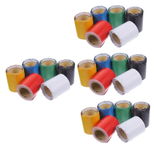 Homoyoyo 4 Sätze Dekoratives Bordürenpapier Für Die Klassenzimmerdekoration Schwarze Wände Tafeln Bunte Vinyl Klassenzimmerränder Klassenzimmer Pinnwandränder 6 Rollen * 4 von Homoyoyo