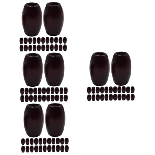 Homoyoyo 4 Sätze Große Ovale Holzperlen Zur Schmuckherstellung Dekorative Armbänder Zahlen Lose Abstandshalter Holzhandwerk Halskettenanhänger Abstandshalter Ovale 50 Stück * 4 von Homoyoyo