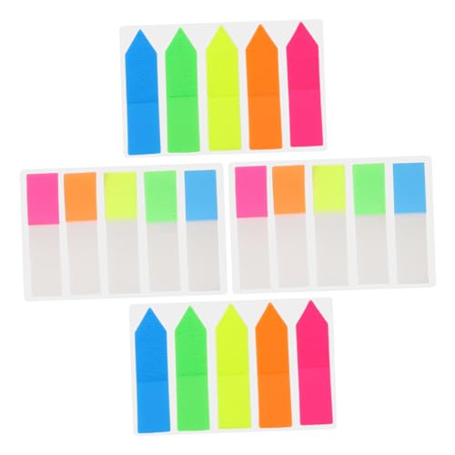 Homoyoyo 4 Sätze Haftmarker von Sticky Annotation Page Tags Transparente Seitenmarker für Bücher Praktische und Sichere Notizzettel für Bürobedarf und Schreibwaren Halten Sie Ihre Notizen von Homoyoyo