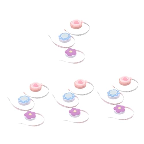 Homoyoyo 4 Sätze Macaron Tape Mini Maßband Höhenmaßband Einziehbares Maßband Lineal Messkörper Tragbares Maßband Maß Einziehbares Maßband Kunststoffband 3 Stück * 4 von Homoyoyo