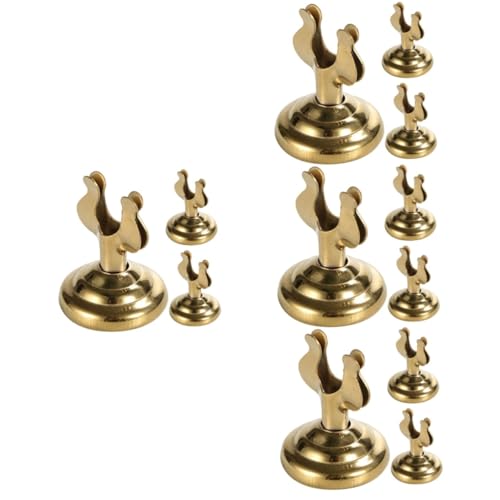 Homoyoyo 4 Sätze Nummernschild Aus Büfett Kartenhalter Platzieren Kartentisch Tischdeckenklammern Namenskartenhalter Für Tische Hochzeitstischkartenhalter Metall Golden 3 Stücke * 4 von Homoyoyo