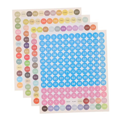 Homoyoyo 4 Sätze Selbstklebende Farbnummer aufkleber für Diamantmalerei Vielseitige Klassifizierungs etiketten Leicht Abziehbar für Aufbewahrungsboxen und Farbzuordnung von Homoyoyo