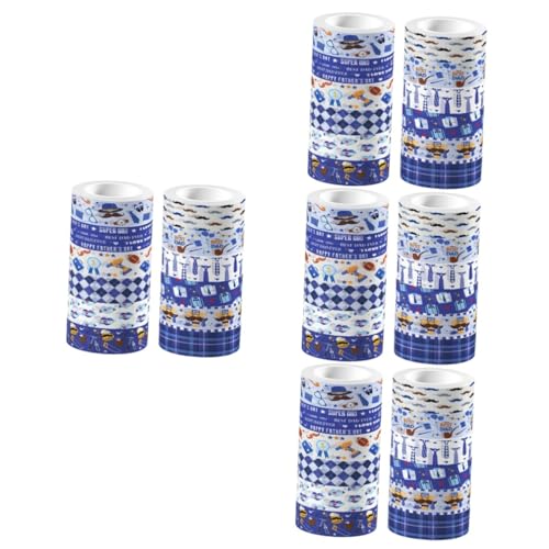 Homoyoyo 4 Sätze Transparentes Rollenband Gold Papa Dekorativ Süß Braun Basteln Regenbogen Vater Journal Basteln Scrapbook Tape Scrapbook Notizbuch DIY Washi Tape 12 Rollen * 4 von Homoyoyo