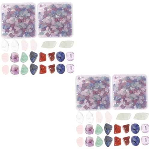 Homoyoyo 4 Sätze Unregelmäßige Steinperlen Diy Schmuck Bastelmaterial Naturstein Spacer Beads für Armbänder und Mehr Basteln für Erwachsene von Homoyoyo