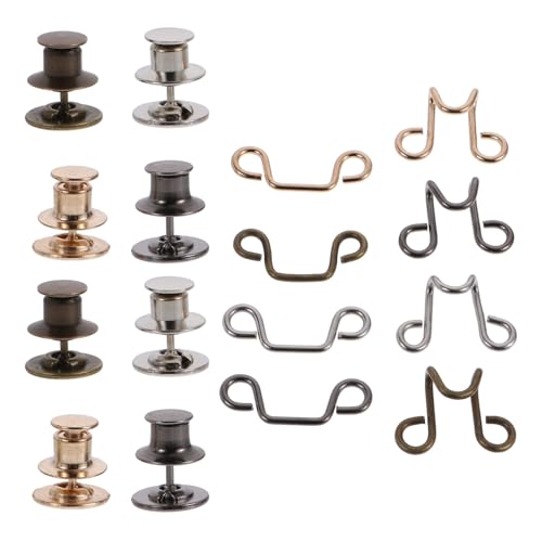 Homoyoyo 4 Sätze Verstellbare Jeansknöpfe Taillenverlängerung ohne Nähen für Hosenbund Jeansgrößenanpassung in Bronze Schwarz Gold Silber Homoyoyo 4 Sätze Verstellbare Jeansknöpfe Taillenverlängerung ohne Nähen für Hosenbund Jeansgrößenanpassung in Bronze Schwarz Gold Silber von Homoyoyo