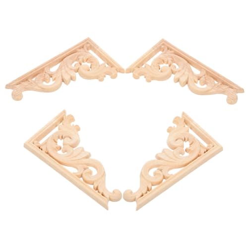 Homoyoyo 4 Stck Teiliges Holzornamente für Möbel Vintage Holzapplikationen für Schrank und Kleiderschrank Ecken Langlebige Holzschnitzerei Dekorative Auflagen für Möbel DIY Homoyoyo 4 Stck Teiliges Holzornamente für Möbel Vintage Holzapplikationen für Schrank und Kleiderschrank Ecken Langlebige Holzschnitzerei Dekorative Auflagen für Möbel DIY von Homoyoyo