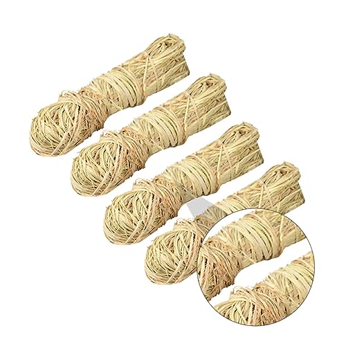Homoyoyo 4 Stück Bast Wickelband Weberei Stroh für farbig Gras weben Hochzeit Schleife seidenband ribbon Festival decoration tannenbaum dekoration weihnachtbaumsdeko ripsband geschenkband von Homoyoyo