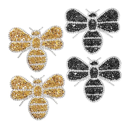 Homoyoyo 4 Stück Bienen Dekorative Patches zum Aufbügeln für Kleidung Schuhe und Taschen Diy Zubehör Homoyoyo 4 Stück Bienen Dekorative Patches zum Aufbügeln für Kleidung Schuhe und Taschen Diy Zubehör von Homoyoyo