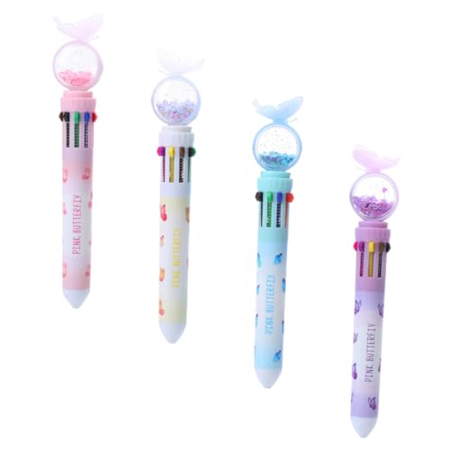 Homoyoyo 4 Stück Bunte Pack Kugelschreiber mit Glitzerdesign Praktische Farben für Haushalte für Notizen und Kreative Projekte von Homoyoyo