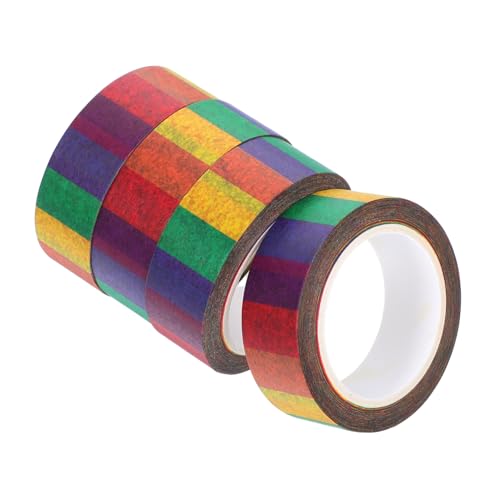 Homoyoyo 4 Stück Buntes Washi Klebeband Teiliges Dekoratives Klebeband Regenbogenstreifen für Scrapbooking Journaling und Kreative Diy Projekte Handreißbar ohne Rückstände von Homoyoyo