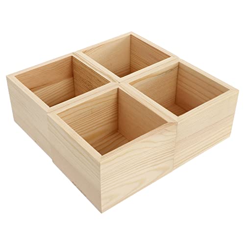Homoyoyo 4 Stück DIY Aufbewahrungsboxen Holz ohne Deckel für Schmuck und Kleine Gegenstände für Wohnzimmer Schlafzimmer und Büro Homoyoyo 4 Stück DIY Aufbewahrungsboxen Holz ohne Deckel für Schmuck und Kleine Gegenstände für Wohnzimmer Schlafzimmer und Büro von Homoyoyo