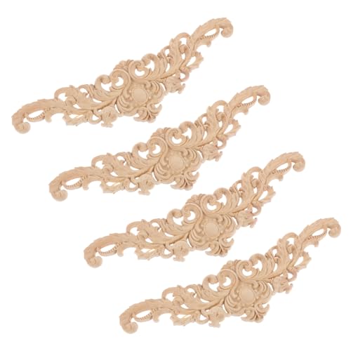 Homoyoyo 4 Stück DIY Holzornamente Unlackierte Möbelapplikationen für Schrank und Wanddekoration Strapazierfähigem Gummibaum Vintage Stil Bastelzubehör für Kreative Projekte Homoyoyo 4 Stück DIY Holzornamente Unlackierte Möbelapplikationen für Schrank und Wanddekoration Strapazierfähigem Gummibaum Vintage Stil Bastelzubehör für Kreative Projekte von Homoyoyo
