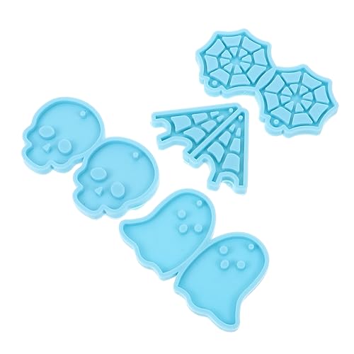 Homoyoyo 4 Stück DIY Silikon Ohrhängermodell Teilig Halloween Schmuck Gießform Kreative und Einzigartige Silikonform für Ohrringe Sicher und Leicht zu Reinigen von Homoyoyo