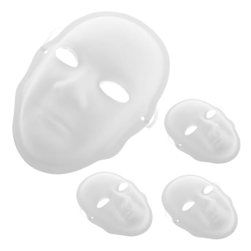 Homoyoyo 4 Stück Diy Peking Masken Weiße Bemalbare Papiermasken für Karneval Halloween und Cosplay Leicht Komfortabel für Kulturelle Bildung und Kreative Projekte von Homoyoyo