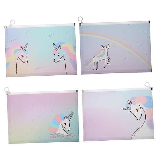 Homoyoyo 4 Stück Einhorn Dokumentenhalter Wasserdichte Reißverschlusstaschen für Büroorganisation und Reisen Vielseitig Einsetzbar für Bürobedarf und Aufbewahrung Homoyoyo 4 Stück Einhorn Dokumentenhalter Wasserdichte Reißverschlusstaschen für Büroorganisation und Reisen Vielseitig Einsetzbar für Bürobedarf und Aufbewahrung von Homoyoyo