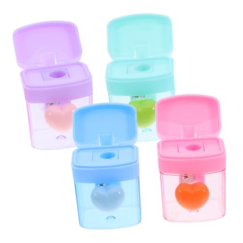 Homoyoyo 4 Stück Einloch Bleistiftmesser Bleistiftspitzer Buntstiftspitzer Niedlicher Schulbedarf Schulbedarf Für Buntstiftspitzer Schulbedarf Für Für Kunststoff von Homoyoyo