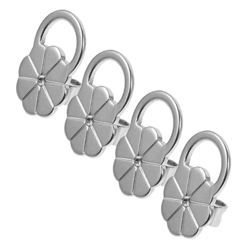 Homoyoyo 4 Stück Einstellbare Ohrstecker verschlüsse Silber mit Dickem Goldplattiertem Blumen design Sicherer Ohrringhalter mit Antirutsch support Komfortabel für Damen Eleganter Homoyoyo 4 Stück Einstellbare Ohrstecker verschlüsse Silber mit Dickem Goldplattiertem Blumen design Sicherer Ohrringhalter mit Antirutsch support Komfortabel für Damen Eleganter von Homoyoyo