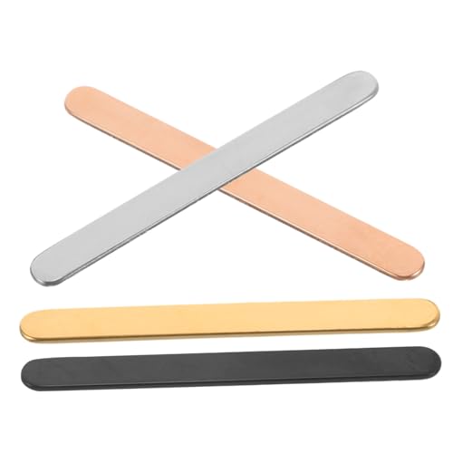 Homoyoyo 4 Stück Einstellbare Ringrohlinge für Schmuckherstellung Leicht Komfortabel und Einfach zu Gestalten für DIY Ringe Verschiedenen Farben Schwarz Gold Roségold Stahlfarben von Homoyoyo