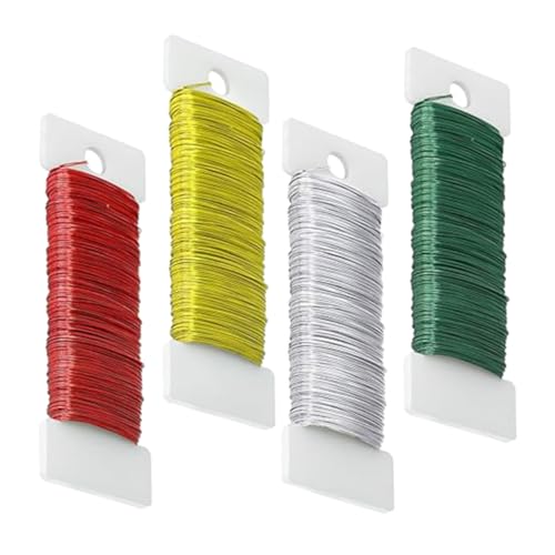 Homoyoyo 4 Stück Flexibles Basteldraht für Schmuckherstellung für Diy Projekte Floristik und Kreative Ornamente Gold Silber Grün und Rot Homoyoyo 4 Stück Flexibles Basteldraht für Schmuckherstellung für Diy Projekte Floristik und Kreative Ornamente Gold Silber Grün und Rot von Homoyoyo