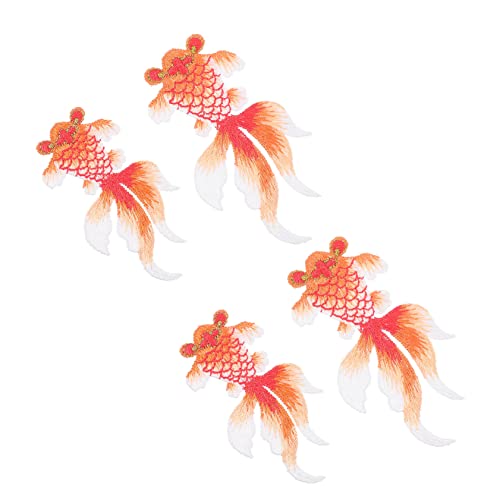 Homoyoyo 4 Stück Goldfisch Design Patches DIY Kleidung Aufnäher Stickerei Applikationen für Bekleidungsdeko zum Verzieren von Kleidung Taschen und Mehr Klein Groß Homoyoyo 4 Stück Goldfisch Design Patches DIY Kleidung Aufnäher Stickerei Applikationen für Bekleidungsdeko zum Verzieren von Kleidung Taschen und Mehr Klein Groß von Homoyoyo