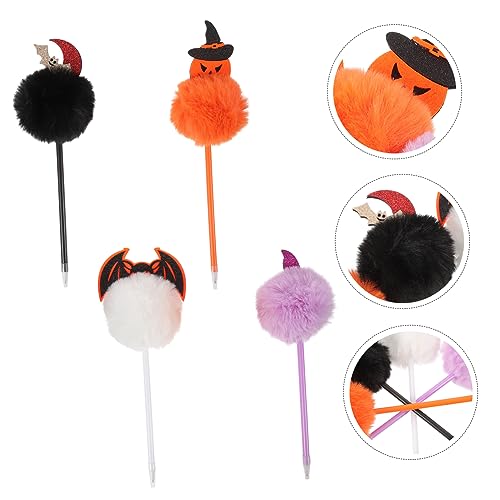 Homoyoyo 4 Stück Halloween Kugelschreiber mit Plüschkopf Kreative Party Deko Stifte Langlebige und Wollmaterialien Glattes Schreiben Leichte Schreibaccessoires für Schule und Homoyoyo 4 Stück Halloween Kugelschreiber mit Plüschkopf Kreative Party Deko Stifte Langlebige und Wollmaterialien Glattes Schreiben Leichte Schreibaccessoires für Schule und von Homoyoyo