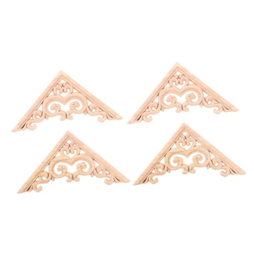 Homoyoyo 4 Stück Holzgeschnitzte Onlay applikationen Unbemalt Langlebige Holzverzierungen für Möbel Vintage Ecke Ornamente Praktische Dekoration für Schranktüren Handgefertigt Homoyoyo 4 Stück Holzgeschnitzte Onlay applikationen Unbemalt Langlebige Holzverzierungen für Möbel Vintage Ecke Ornamente Praktische Dekoration für Schranktüren Handgefertigt von Homoyoyo