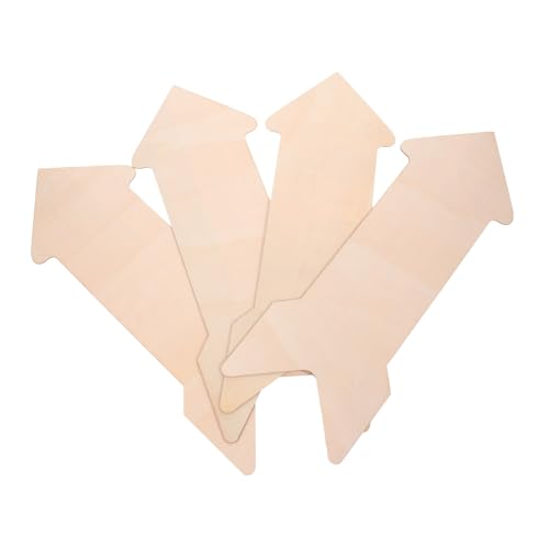 Homoyoyo 4 Stück Holzscheiben Pfeilform für Diy Projekte Unlackierte Holzplatten für Handwerk Dekoration und Kreative Bastelideen von Homoyoyo