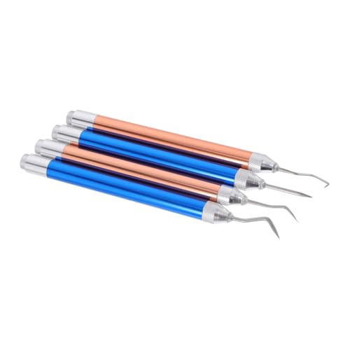 Homoyoyo 4 Stück LED Vinyl Entgitterwerkzeug Teiliges mit Haken und Nadel Langlebig Beleuchtet Multifunktional für Präzises Entfernen von Vinylfolie bei Diy Bastelprojekten und Scrapbooking von Homoyoyo