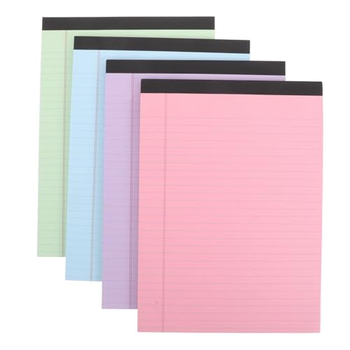 Homoyoyo 4 Stück Legal Pads Farbig Liniert mit College Kante Reißfestes Schreibpapier für Büro Schule Studium Notizblöcke für Organisiertes Schnelles Notieren und Ablage Homoyoyo 4 Stück Legal Pads Farbig Liniert mit College Kante Reißfestes Schreibpapier für Büro Schule Studium Notizblöcke für Organisiertes Schnelles Notieren und Ablage von Homoyoyo