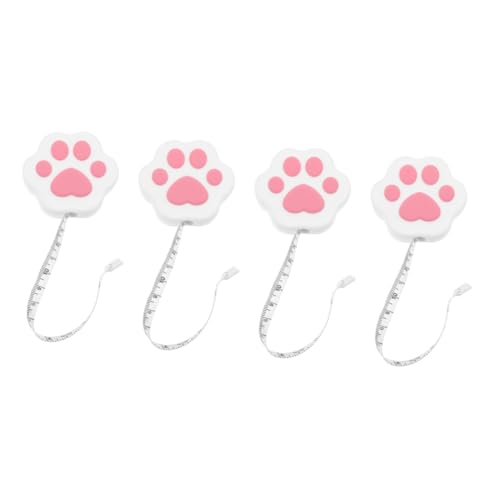 Homoyoyo 4 Stück Maßband Für Katzenkrallen Einziehbar Weiches Maßband Messung Mini Teleskopisch Messen Rosa Klein Automatisches Maßband Weiches Gummi von Homoyoyo
