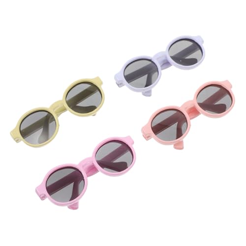Homoyoyo 4 Stück Mini -Sonnenbrille Puppenhausbrille Dekorative Gläser Für Miniaturpuppenbrille Tütenfüller Für Junggesellinnenabschiede Puppe Sonnenbrille Brille Für Plastik von Homoyoyo