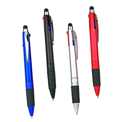 Homoyoyo 4 Stück Multifunktionale Kugelschreiber mit Touchpen Glatte Langlebige Stifte für Konferenzen und Meetings Farben von Homoyoyo