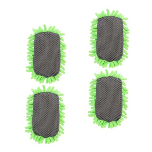 Homoyoyo 4 Stück Reinigungsschwamm Glasreiniger Abwaschbarer Tafelwischer Aus Glas Brettreiniger Whiteboard-radierer Trocken Abwischbarer Radiergummi Brettwischer Chenille Light Green von Homoyoyo