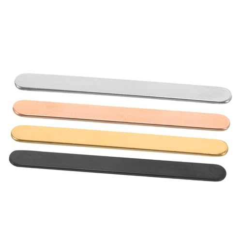 Homoyoyo 4 Stück Ringrohlinge Einstellbare C Förmige Ringe für Schmuckherstellung Schwarz Gold Roségold und Stahl für DIY Ringgestaltung und Anfänger von Homoyoyo