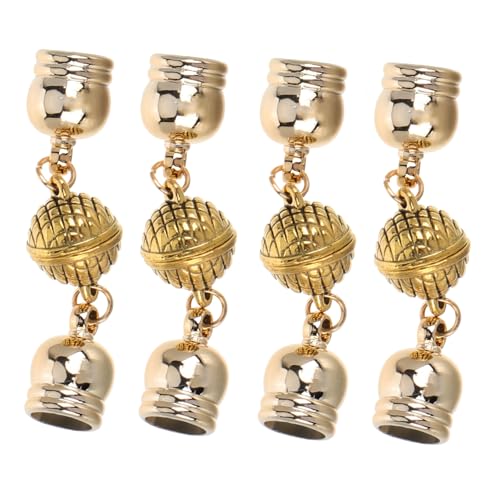 Homoyoyo 4 Stück Schmuckzubehör Magnetverschlüsse Für Halsketten Schmuckverschlüsse Für Armbänder Magnetische Armbandverschlüsse Halskette Verlängerung Magnetverschluss Metall Golden von Homoyoyo