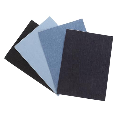 Homoyoyo 4 Stück Selbstklebende Jeans Reparatur Patches Vielseitige Denim Flicken für Kleidungslöcher Einfach Anzubringen Geeignet für Jeans Jacken Mäntel DIY Stoffreparatur für Männer und von Homoyoyo