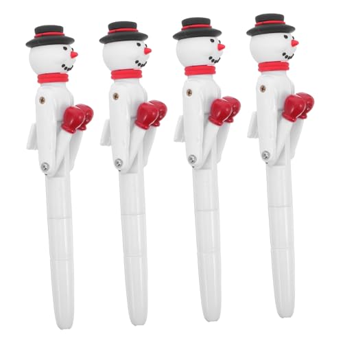 Homoyoyo 4 Stück Sport Boxstift Neuartiger Schreibstift Schreibstift Für Weihnachten Gel Tinte Weihnachtsstift Schneemann Partygeschenke Neuartiger Kugelschreiber Schlagarm Stift von Homoyoyo