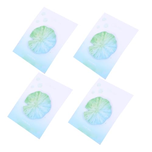 Homoyoyo 4 Stück Tearable Lotus Leaf Haftnotizen Selbstklebend Dekorative Notizzettel für Büro Schule Partys Einzigartiges Design Natürliche Vielseitige Erinnerungszettel von Homoyoyo