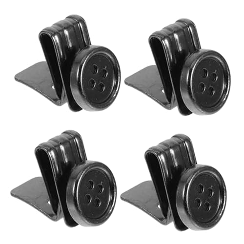 Homoyoyo 4 Stück Teiliges Bewegliche Metallknöpfe ohne Nähen Verstellbare Hosenträgerclips für Hosen Jeansersatzknöpfe Robust und Einfach zu Befestigen Schwarz Homoyoyo 4 Stück Teiliges Bewegliche Metallknöpfe ohne Nähen Verstellbare Hosenträgerclips für Hosen Jeansersatzknöpfe Robust und Einfach zu Befestigen Schwarz von Homoyoyo