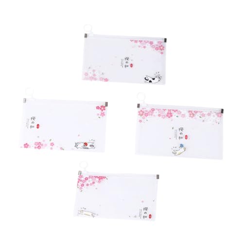Homoyoyo 4 Stück Teiliges Cartoon Aufbewahrungsset mit Wasserdichten PP Zip beuteln Vielseitige Dokumenten Maskentaschen Kleine Tragbare Organizer für Schule Büro und Alltag Gemischte Homoyoyo 4 Stück Teiliges Cartoon Aufbewahrungsset mit Wasserdichten PP Zip beuteln Vielseitige Dokumenten Maskentaschen Kleine Tragbare Organizer für Schule Büro und Alltag Gemischte von Homoyoyo