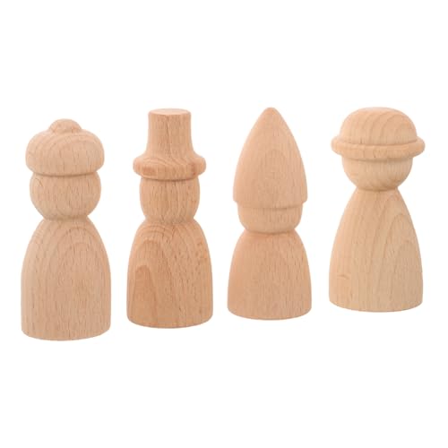 Homoyoyo 4 Stück Teiliges DIY Holzpuppen zum Bemalen Naturbelassene Glatte Oberfläche Kreative Bastelfiguren für Kleine Holzfiguren als Dekoration für Zimmer Kindergarten Büro Homoyoyo 4 Stück Teiliges DIY Holzpuppen zum Bemalen Naturbelassene Glatte Oberfläche Kreative Bastelfiguren für Kleine Holzfiguren als Dekoration für Zimmer Kindergarten Büro von Homoyoyo