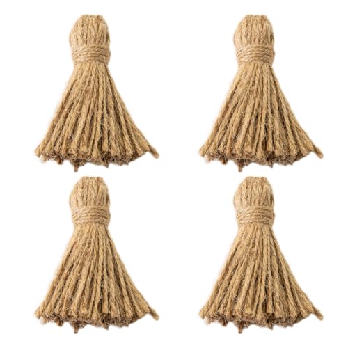 Homoyoyo 4 Stück Teiliges DIY Quasten Anhänger Boho Stil Vielseitige Handgefertigte Wand Fensterdekoration Kreative Bastelaccessoires für Kinderzimmer und Foto Requisiten Khakifarbene von Homoyoyo
