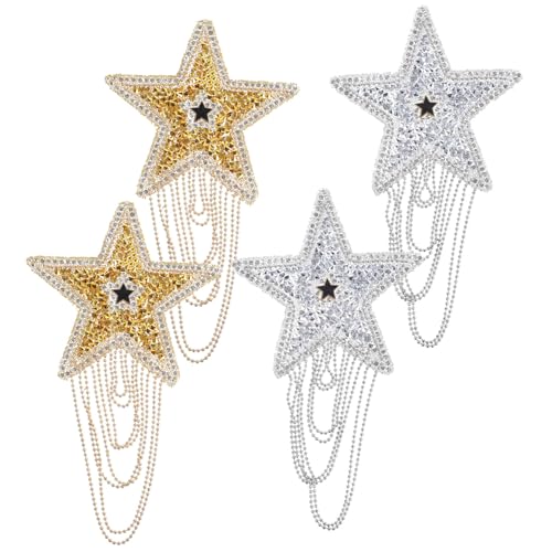 Homoyoyo 4 Stück Teiliges Dekorative Bügel Patches mit Quasten und Strassstern Strapazierfähige Aufnäher für DIY Kleidung Jacken Hüte Vielseitig für Reparatur und Verzierung Homoyoyo 4 Stück Teiliges Dekorative Bügel Patches mit Quasten und Strassstern Strapazierfähige Aufnäher für DIY Kleidung Jacken Hüte Vielseitig für Reparatur und Verzierung von Homoyoyo
