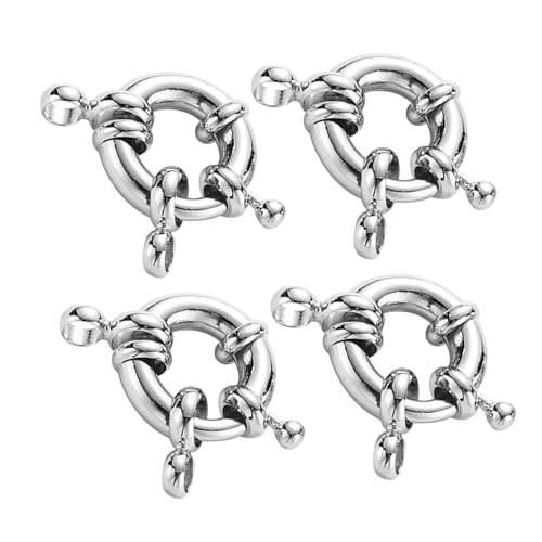 Homoyoyo 4 Stück Teiliges Federring-verschlüsse Rund Langlebige Schmuckverschluss-verbinder mit Loch Sicherer Federring für DIY Halsketten und Armbänder Zuverlässige Schmuckherstellung Homoyoyo 4 Stück Teiliges Federring-verschlüsse Rund Langlebige Schmuckverschluss-verbinder mit Loch Sicherer Federring für DIY Halsketten und Armbänder Zuverlässige Schmuckherstellung von Homoyoyo