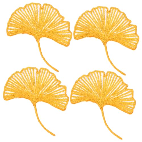 Homoyoyo 4 Stück Teiliges Ginkgo Stickerei Patches zum Aufnähen Leichte DIY Textilaufnäher für Kleidung Reparatur und Dekoration Flexible Stoffapplikationen für Hanfu Kleider und Homoyoyo 4 Stück Teiliges Ginkgo Stickerei Patches zum Aufnähen Leichte DIY Textilaufnäher für Kleidung Reparatur und Dekoration Flexible Stoffapplikationen für Hanfu Kleider und von Homoyoyo