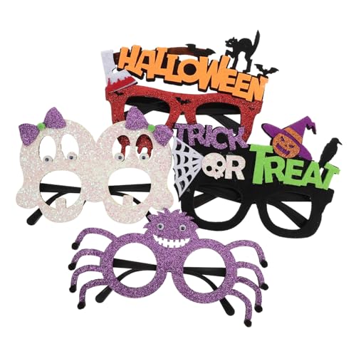 Homoyoyo 4 Stück Teiliges Halloween Papierbrillen mit Lustigen Kostüm Elementen Leichte Partybrillen mit Gruselmotiven als Halloween Party Dekoration und Mitgebsel Homoyoyo 4 Stück Teiliges Halloween Papierbrillen mit Lustigen Kostüm Elementen Leichte Partybrillen mit Gruselmotiven als Halloween Party Dekoration und Mitgebsel von Homoyoyo